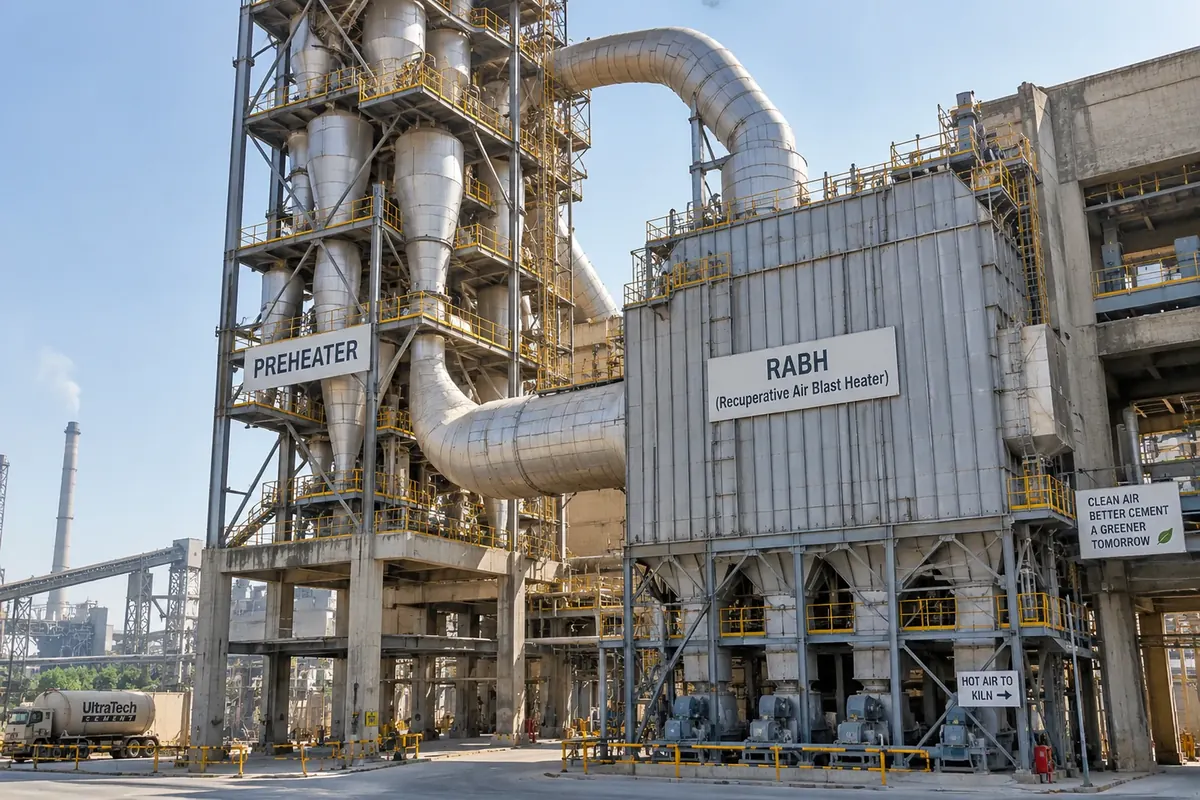 RABH and preheater insulation in a cement plant